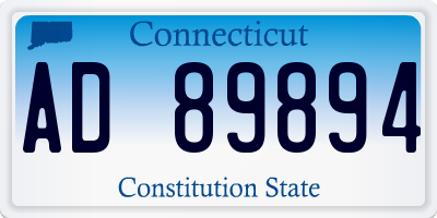 CT license plate AD89894