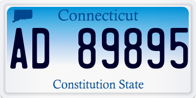 CT license plate AD89895