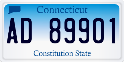 CT license plate AD89901
