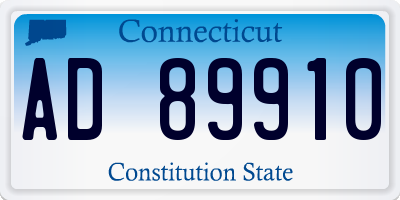 CT license plate AD89910