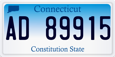 CT license plate AD89915