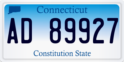 CT license plate AD89927
