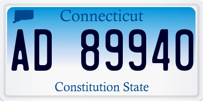 CT license plate AD89940