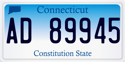 CT license plate AD89945