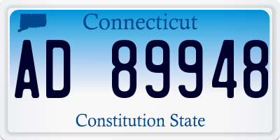 CT license plate AD89948