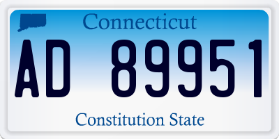 CT license plate AD89951