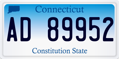 CT license plate AD89952
