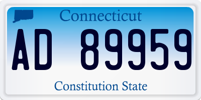 CT license plate AD89959