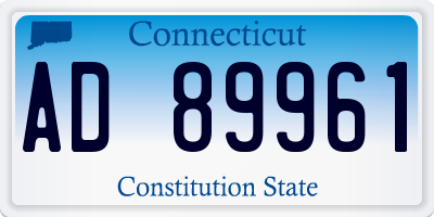 CT license plate AD89961