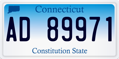 CT license plate AD89971
