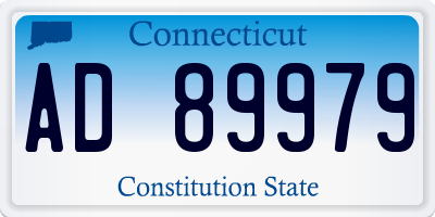 CT license plate AD89979