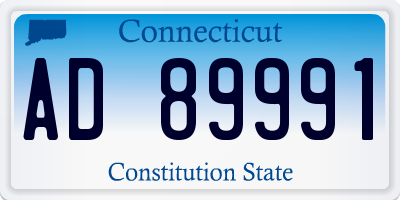 CT license plate AD89991