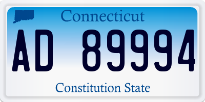 CT license plate AD89994