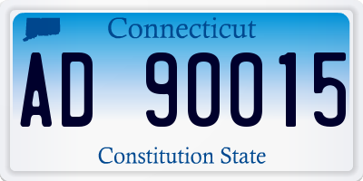 CT license plate AD90015