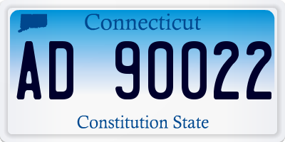 CT license plate AD90022