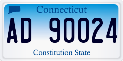 CT license plate AD90024