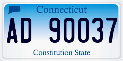 CT license plate AD90037