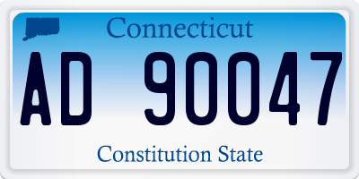 CT license plate AD90047