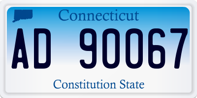 CT license plate AD90067