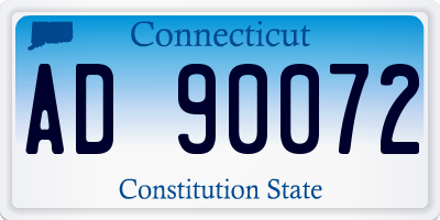 CT license plate AD90072