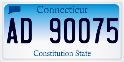 CT license plate AD90075