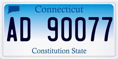 CT license plate AD90077