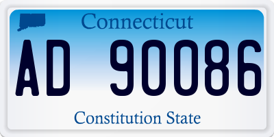 CT license plate AD90086