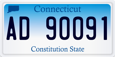 CT license plate AD90091