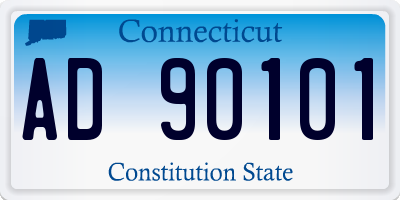 CT license plate AD90101