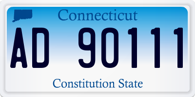 CT license plate AD90111