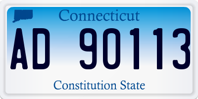 CT license plate AD90113