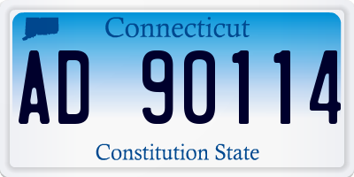 CT license plate AD90114