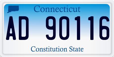 CT license plate AD90116