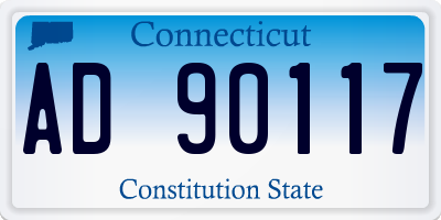 CT license plate AD90117