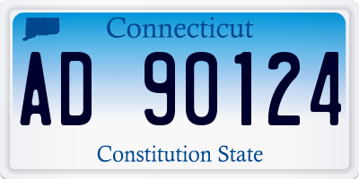 CT license plate AD90124