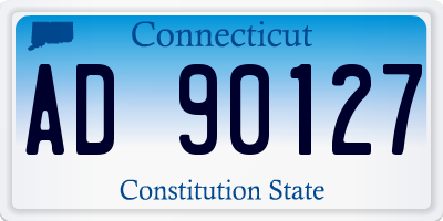 CT license plate AD90127