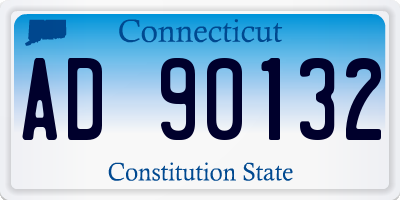 CT license plate AD90132