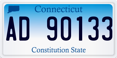 CT license plate AD90133