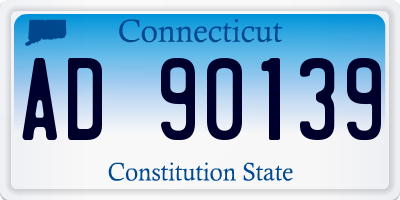 CT license plate AD90139