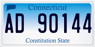 CT license plate AD90144