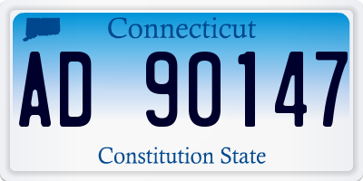 CT license plate AD90147