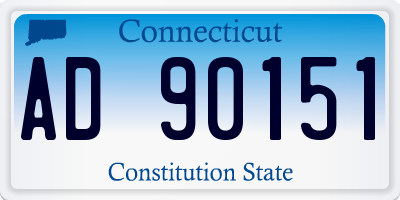 CT license plate AD90151