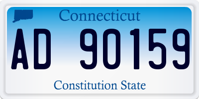 CT license plate AD90159