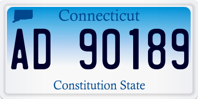 CT license plate AD90189
