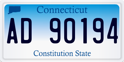 CT license plate AD90194