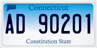 CT license plate AD90201