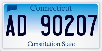 CT license plate AD90207