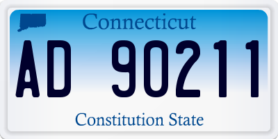 CT license plate AD90211