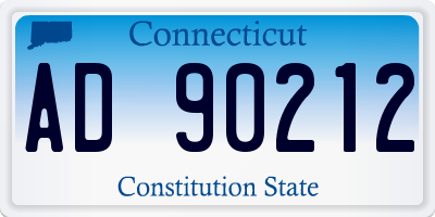 CT license plate AD90212
