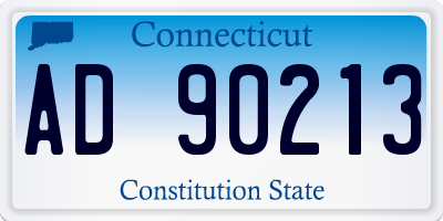 CT license plate AD90213
